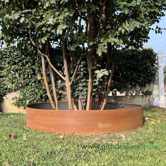 cerchio corten fase ossidazione