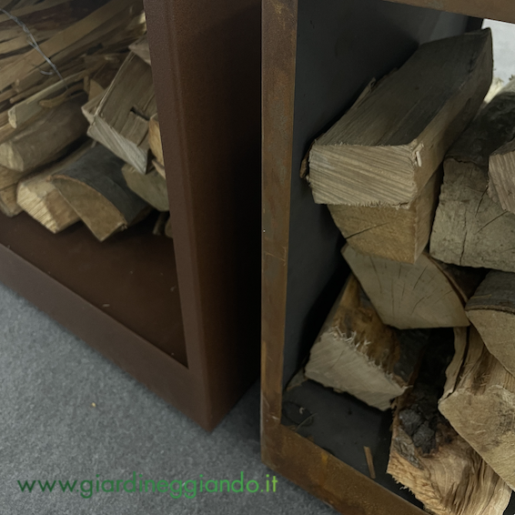portalegna corten e verniciato