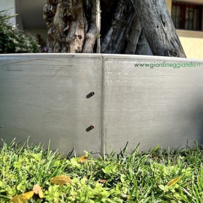 cerchio corten dettaglio giunzione rivetti